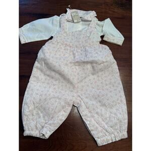 Baby Togs Vintage 1980s Baby Long Pink Romper W/Undershirt Size 3-6 Months NWT
